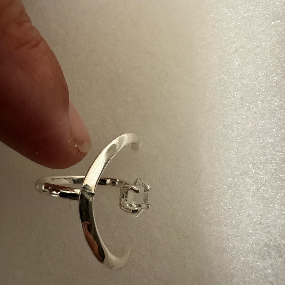 James Michelle Silver Moon Eclipse Herkimer Diamo… - image 8